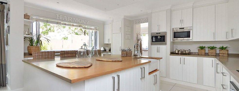 white linen and shutters with natural colours