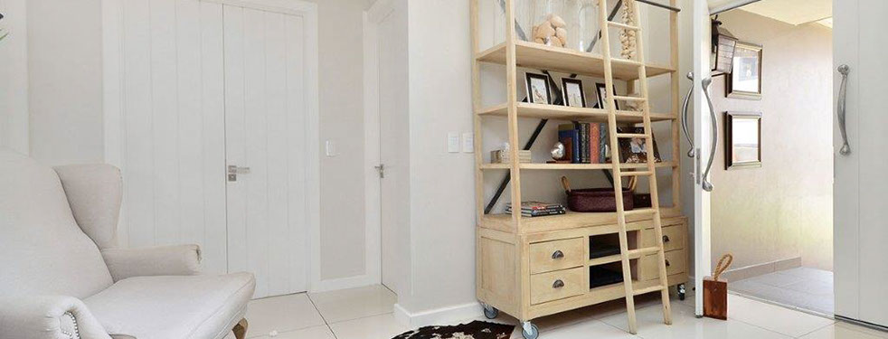 white linen and shutters with natural colours