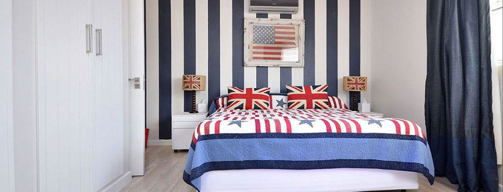 white linen and shutters with natural colours