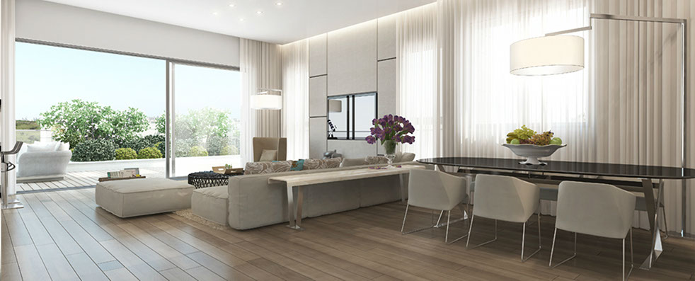 lounge interior design white shutters stone colours