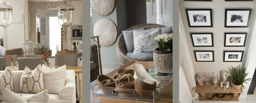 white linen and shutters with natural colours