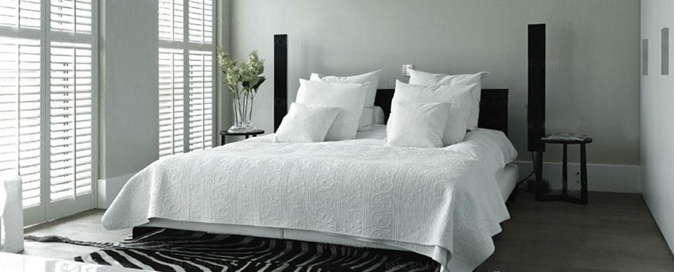 bedroom interior design white shutters white colours